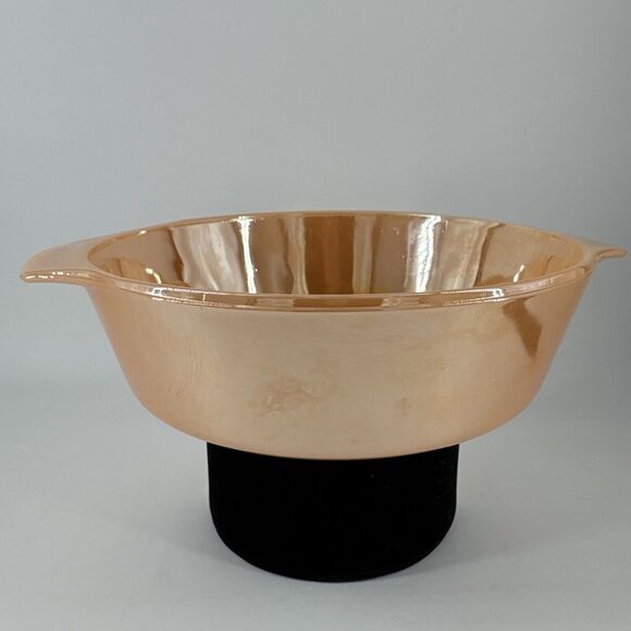 Anchor Hocking Fire King MCM 1.5 QT Casserole Dish 437 Gold Peach Luster VTG - Picture 2 of 9